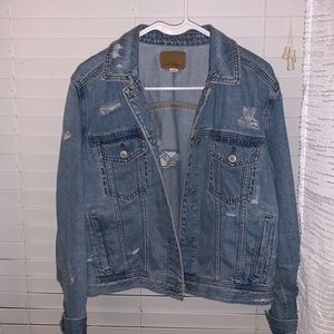 American Eagle Ripped Jean Jacket